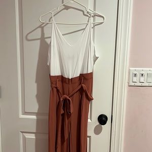White and Mauve jumpsuit